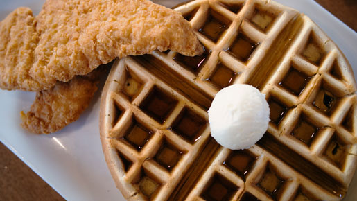 Chicken and Waffles <i class="fab fa-hotjar green-label"></i>