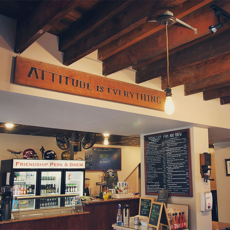 Interior of Friendship Perk and Brew
